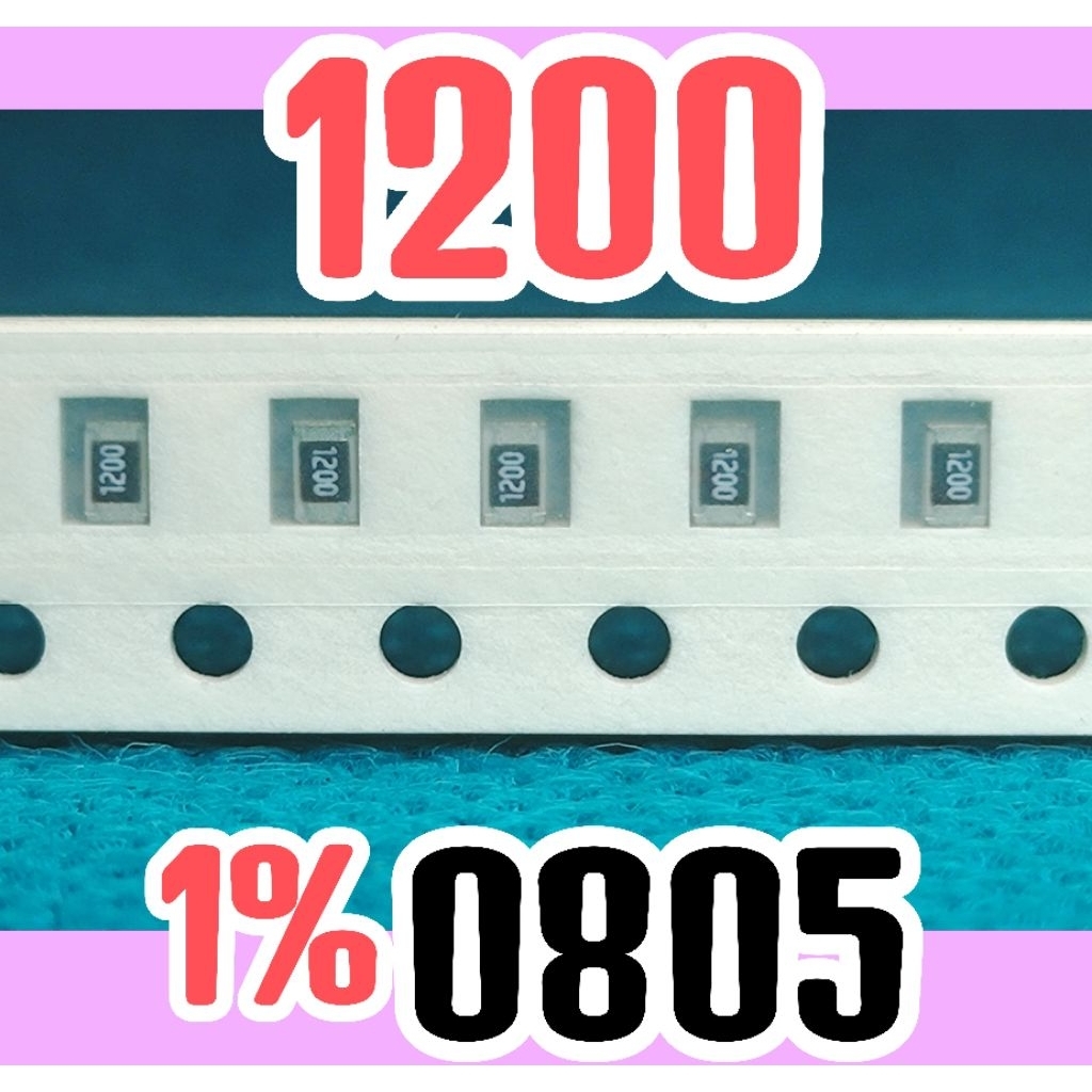 10 ชิ้น ตัวต้านทานชิป smd 1200 121 120R 1% ขนาด 2012 0805 120 โอห์ม 120ohm