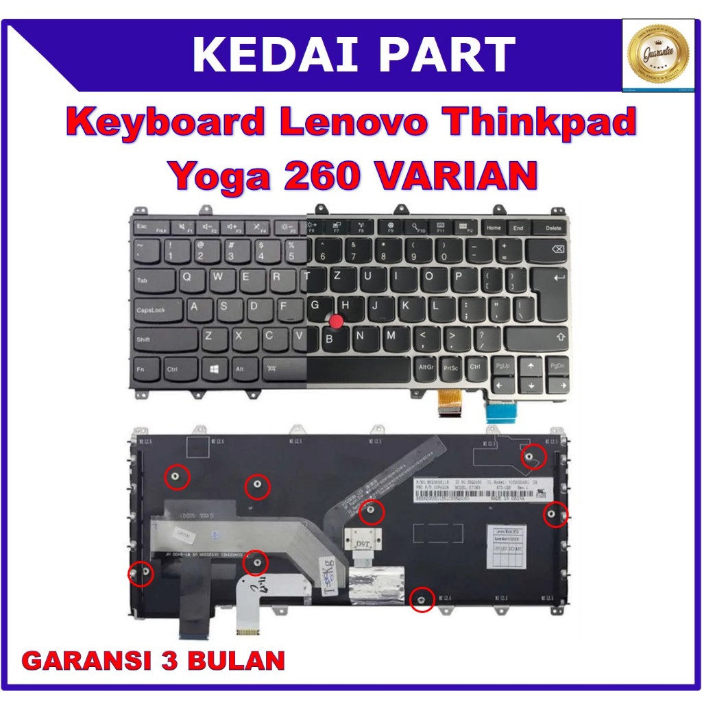 Lenovo Thinkpad Yoga 260S 370 X380 20JH 20JJ 20FD คีย์บอร์ดแบ็คไลท์