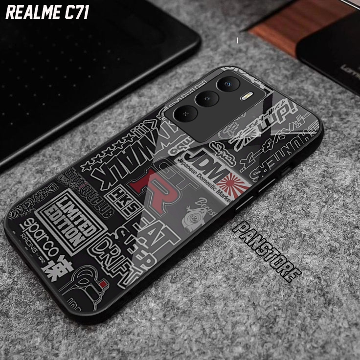 Softcase Glossy Glass Realme C71 เคสโทรศัพท์มือถือ HP อุปกรณ์เสริม Realme C71 Panstore เคสโทรศัพท์มื