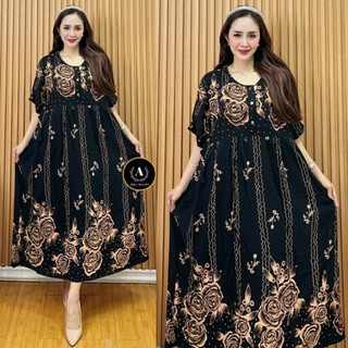 Daster  Rayon Tebal Daster Batik Daster Jumbo Kancing Depan Busui