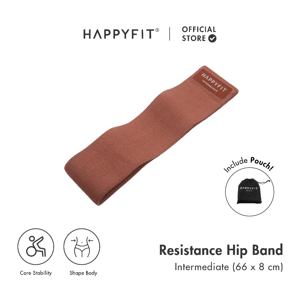 HAPPYFIT - Resistance Hip Band / Anti Slip Squat Band