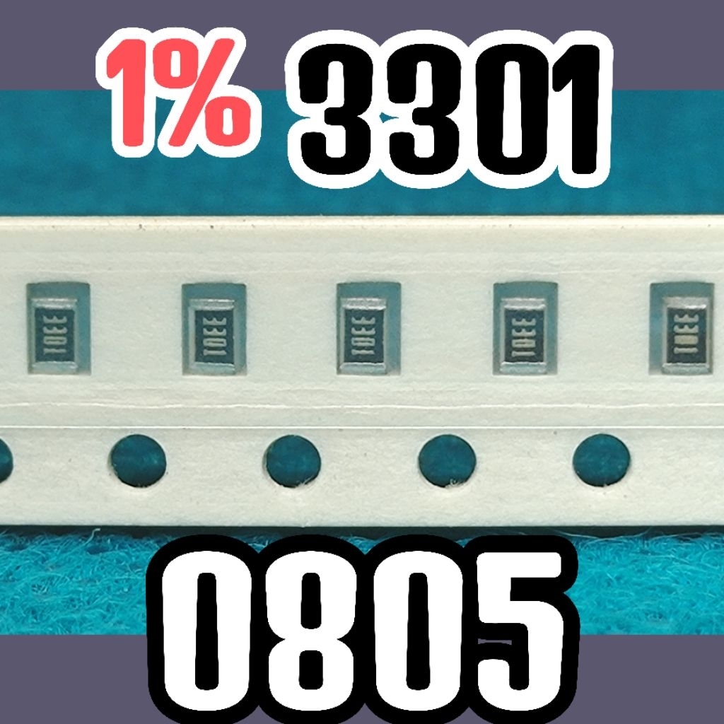 10 ชิ้นตัวต้านทานชิป smd 3301 332 3K3 1% ขนาด 2012 0805 3.3Kohm 3.3 Kohm 3.3Kohm 3.3K โอห์ม 3.3 Kohm