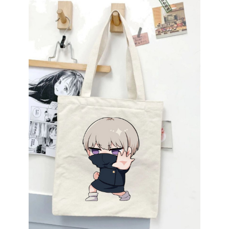 [Premium] Tote bag อะนิเมะ jujutsu kaisen inumaki toge chibi totebag อะนิเมะวิทยาลัยโรงเรียน