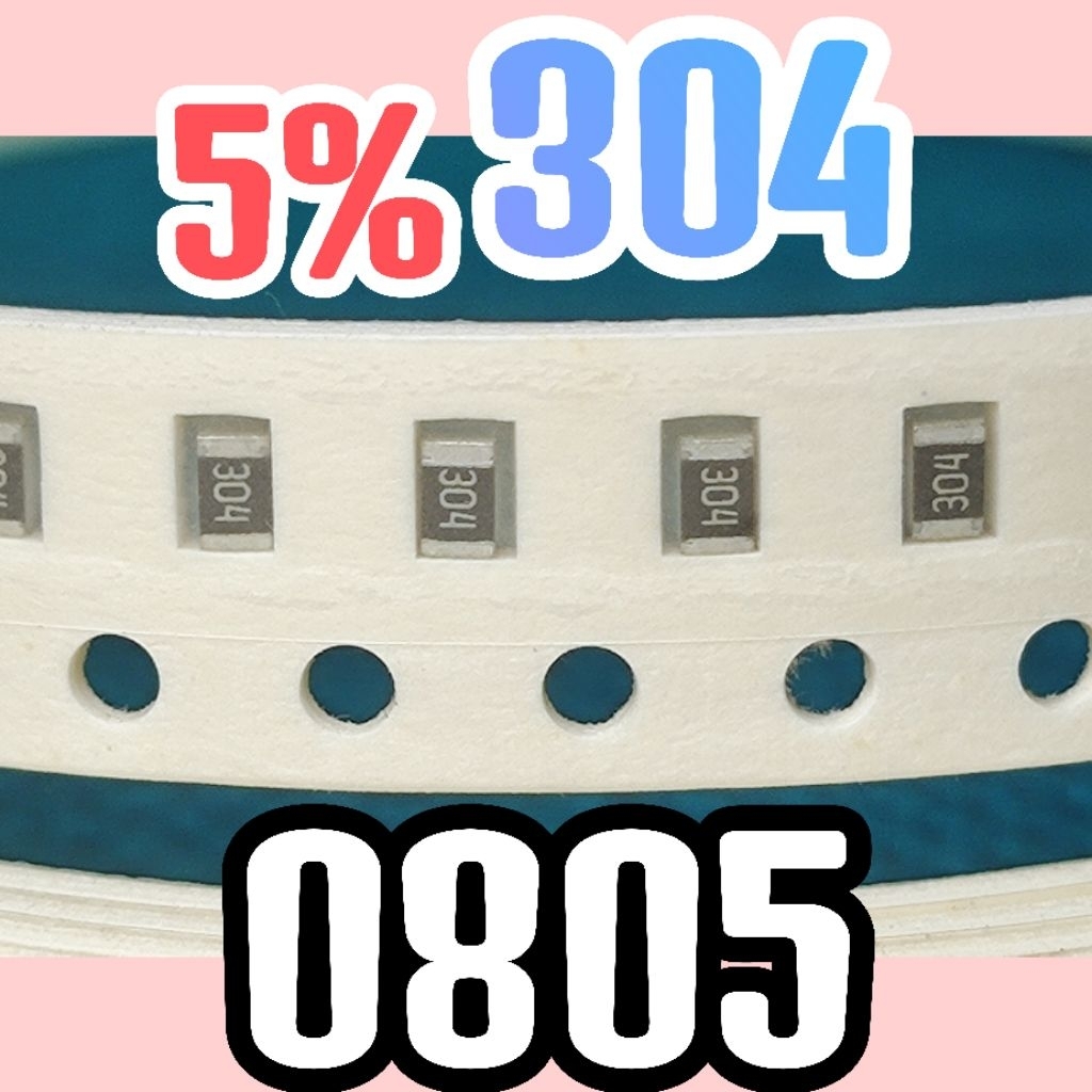 10 ชิ้น ตัวต้านทานชิป smd 304 300K 5% ขนาด 2012 0805 300 Kohm 300Kohm