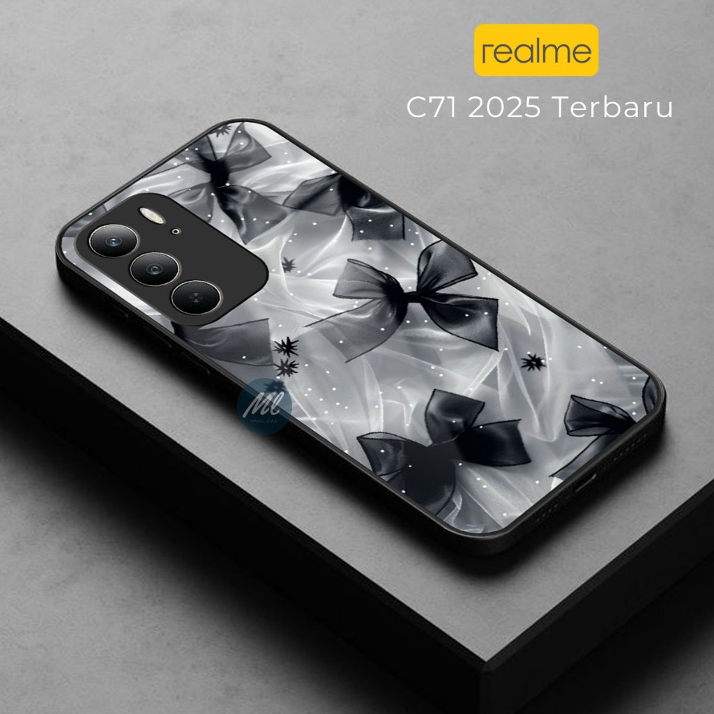 HP Realme C71 2025 Glass Softcase Realme C71 Phone Case เคสหรูล่าสุด [MG68]