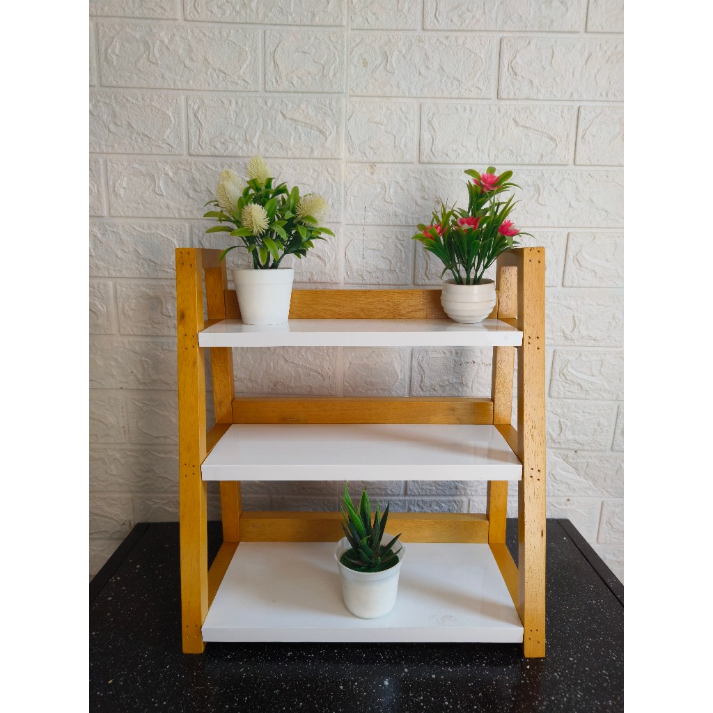 WOODEN SPICE RACK/3-TIER SPICE RACK/KITCHEN RACK