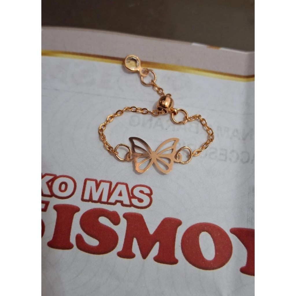 แหวนเชือกรูด Butterfly Variation 0.1 กรัม Semar Ismoyo J5