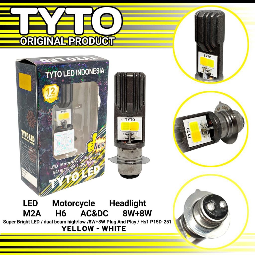 TITO H6 M2A M2B ไฟ LED ด้านหน้าต้นฉบับ 100% TITO H6 8LED 2SIS ไฟ LED