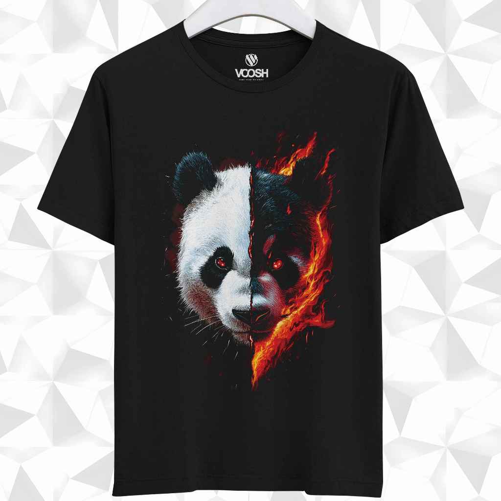 VOOSHI OFFICIAL - เสื้อยืด 3D PANDA Premium Distro ดั้งเดิม - PND07