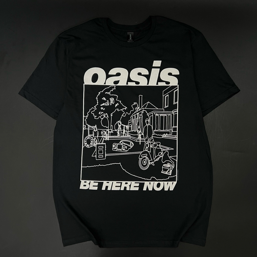 Oasis Official T-Shirt - Be Here Now Line Drawing