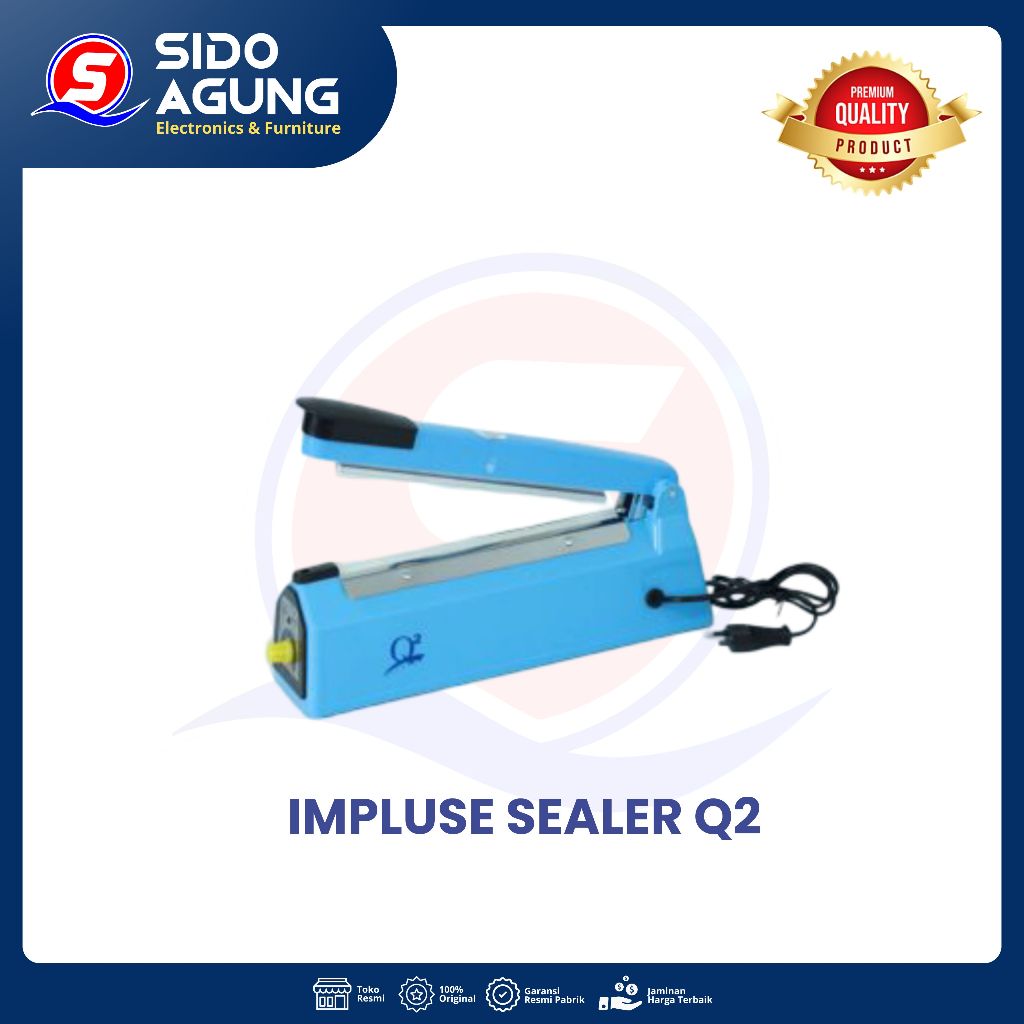 MESIN IMPLUSE SEALER Q2 8300 || เครื่องอัดกาวพลาสติก 30 ซม