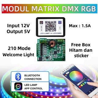 Modul Bluetooth LED DMX PCB Modul ALIS Led Kolong 210 Mode Input 12V-Output 5V
