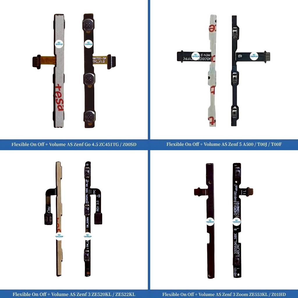 ยืดหยุ่นในการปิด + ปริมาณ Asus Zenfone 5 - A500 - T00J - T00F - Go 4.5 - ZC451TG - Z00SD - 3 - ZE520