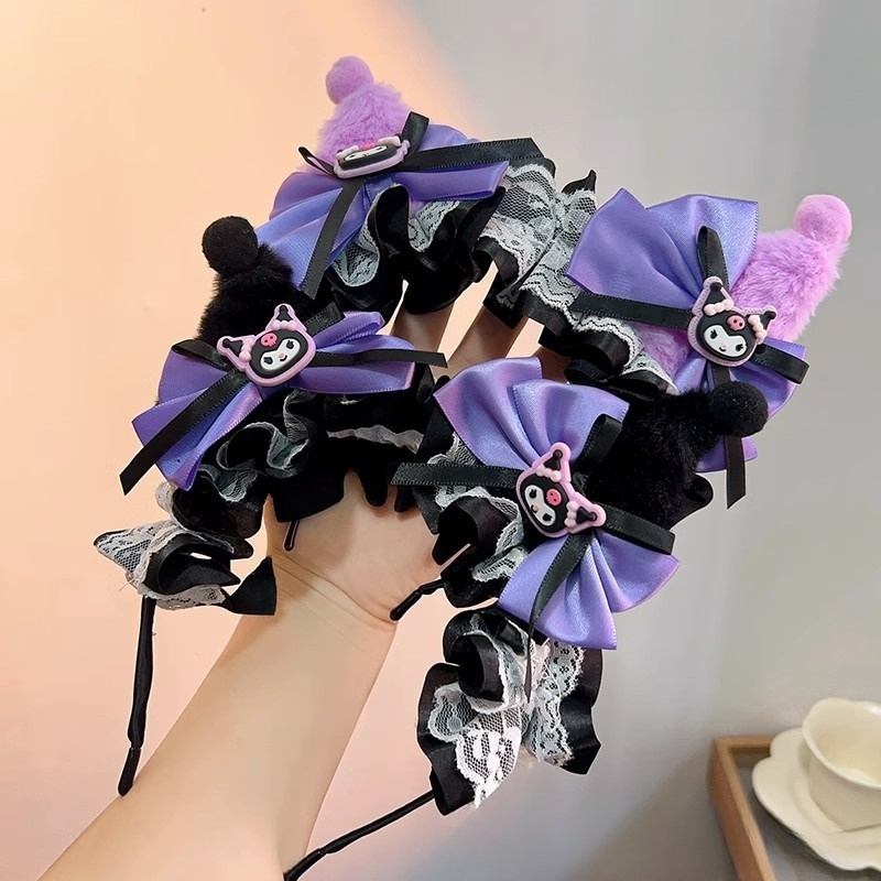 KUROMI CHARACTER CLIP HEADSET KUROMI SANRIO PREMIUM QUALITY GIRLS HEADSET HC09 SANRIO QUALITY CHILDR