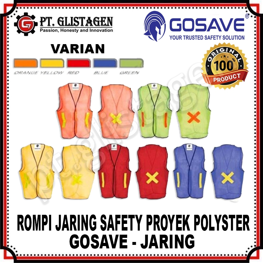 GOSAVE Scoth X เสื้อกั๊กตาข่ายความปลอดภัยเสื้อกั๊กโครงการ Eco Scoth X เสื้อกั๊กสุทธิ Scoth X ORIGINA