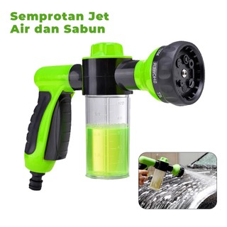 Semprotan Jet 2 Mode Air Dan Sabun Multifungsi Semprotan Cuci Jet 8 Tipe Spray Jet Cleaner