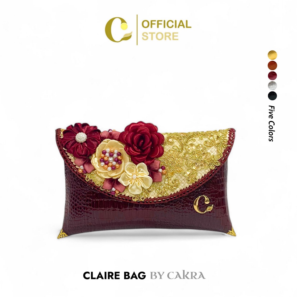Cakra Official - CLAIRE Womens Bag Premium Womens Clutch Bag Womens Party Bag Womens Sling Bag RJ Cr