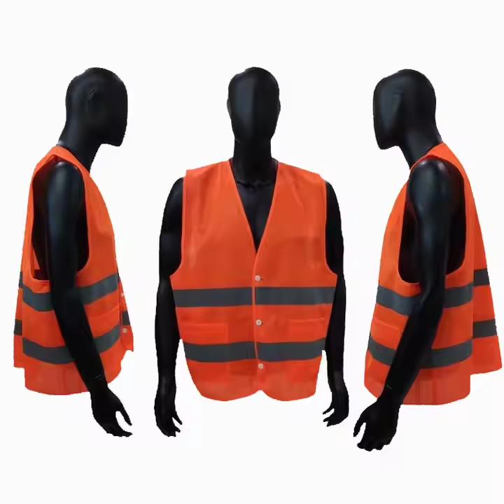 POLYESTER VEST / SAFETY VEST / PROJECT VEST / SAFETY VEST พร้อม 2 กระเป๋าและสายความปลอดภัย