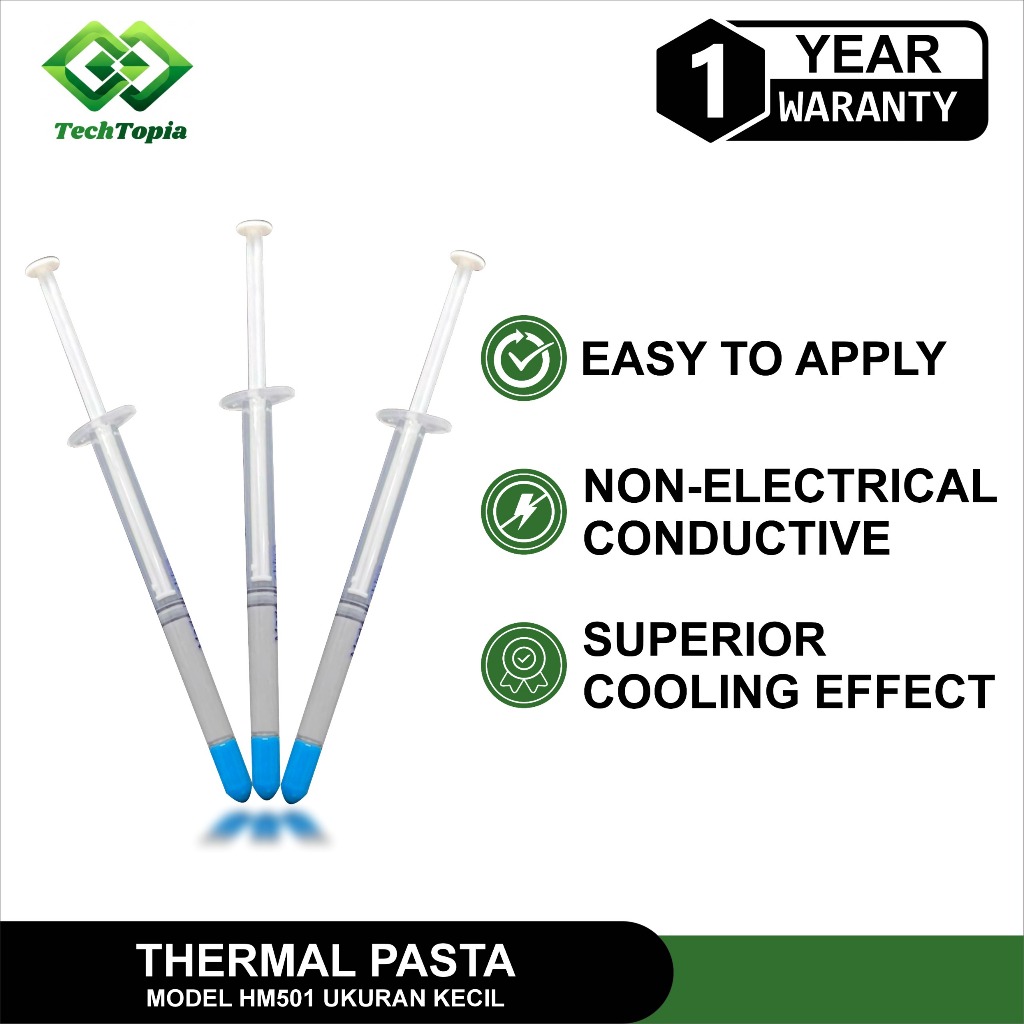 วางความร้อน HM501 วางซิลิโคนเข็มขนาดเล็กสําหรับ CPU/GPU คอมพิวเตอร์และแล็ปท็อป