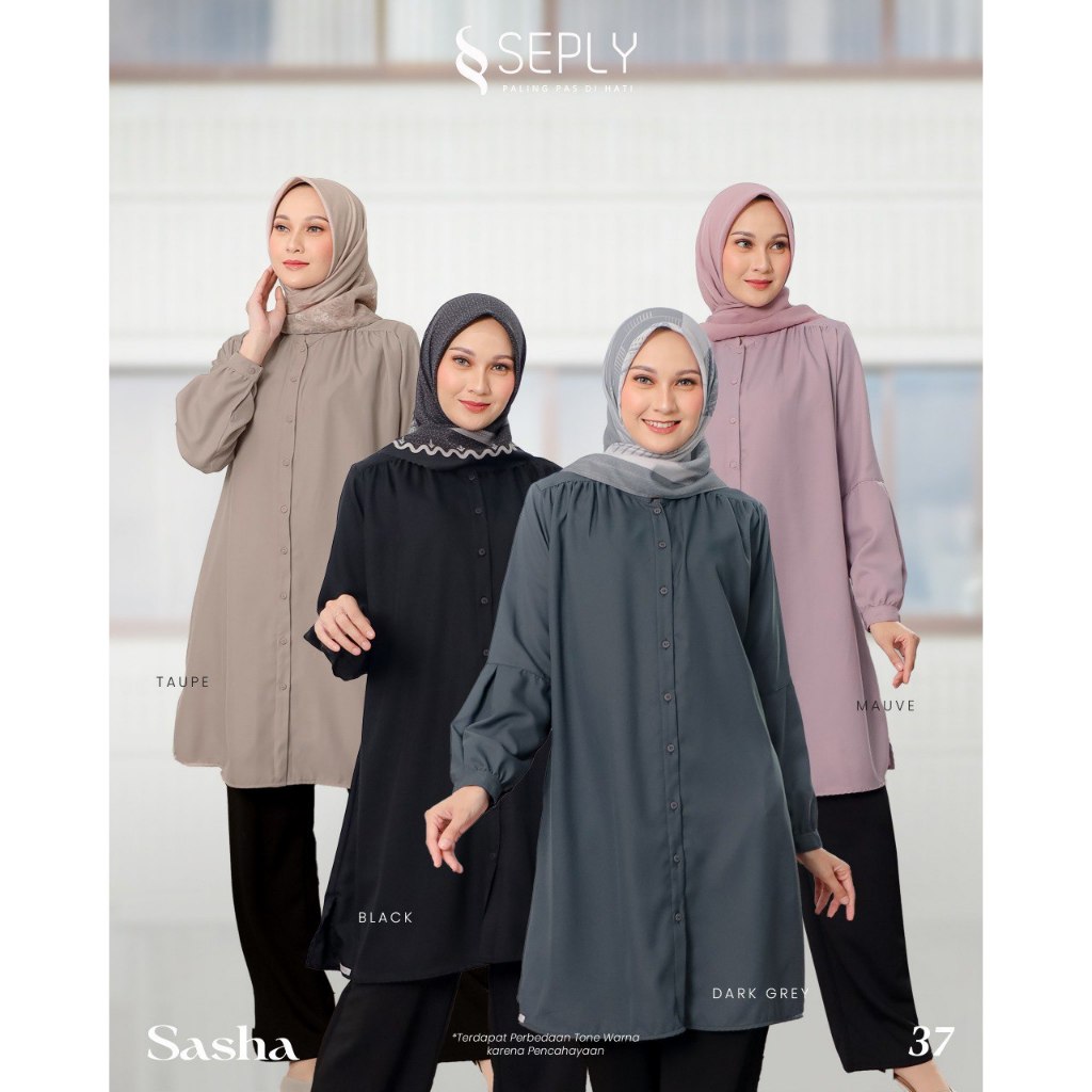 KATUN SEPLY SASHA Tunic Top 37 (สีดํา, เทาเข้ม, เมาว์, Taupe) ORIGINAL SEPLY Cotton Tunic |