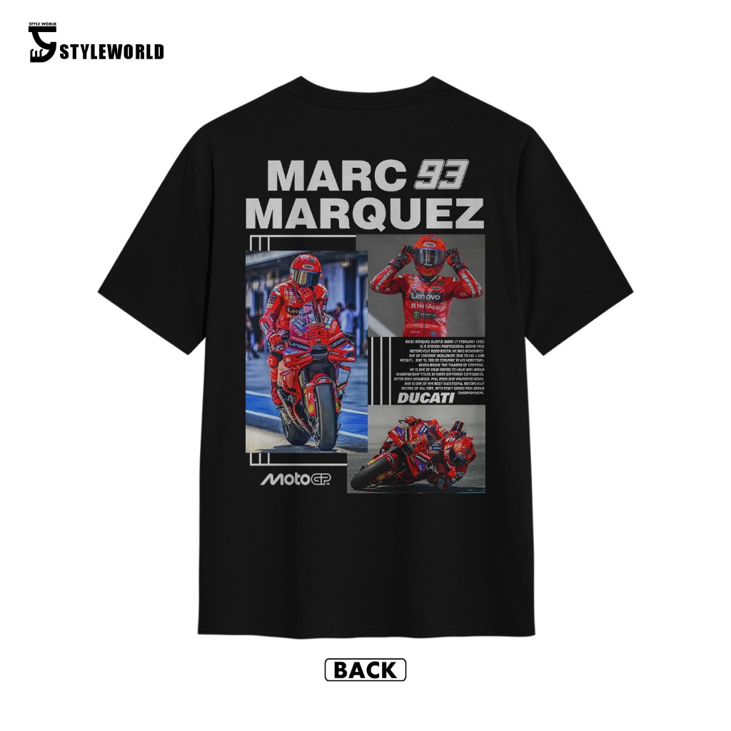 STYLEWORLD - เสื้อยืด Marc Marquez 93 Motogp 24s Cotton Combed Sw-12