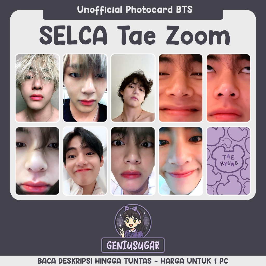 [BTS] SELCA ZOOM V KIM TAEHYUNG UNGAR PHOTOCARD โดย GENIUS