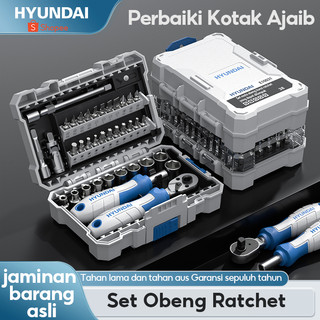 HYUNDAI Obeng Set Lengkap Kunci Shock Set Screwdriver Kunci Ratchet Toolkit