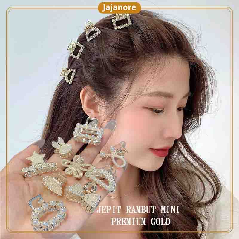 JR - MINI PEARL GEM HAIR CLIP WOMENS FASHION / กิ๊บติดผมเกาหลี / คลิป JEDAI