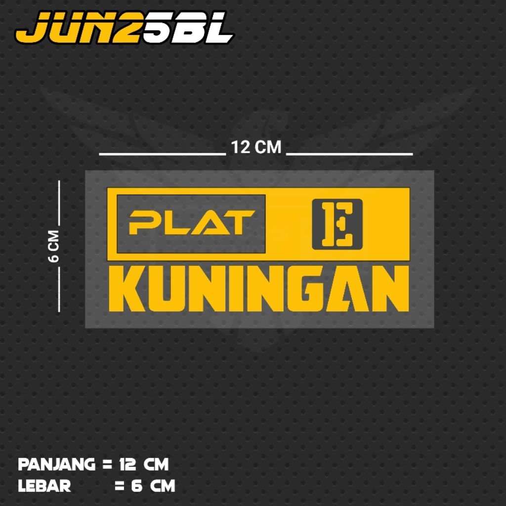 สติ๊กเกอร์ตัด E-PLATE BRASS / JUN25BL JBT