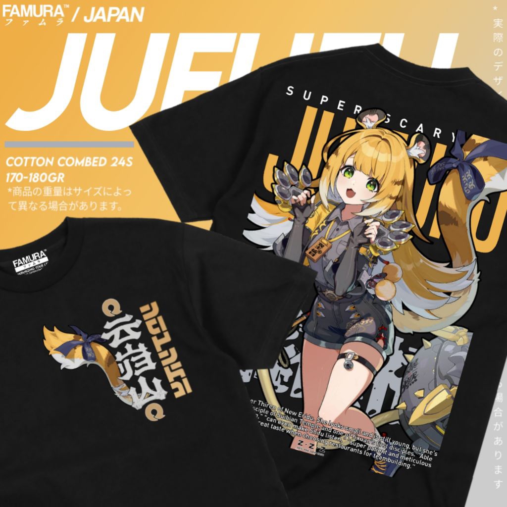 FIMURA เสื้อยืด / เสื้อยืด Distro Game Ju Fufu ZZZ - Zenless Zone Zero
