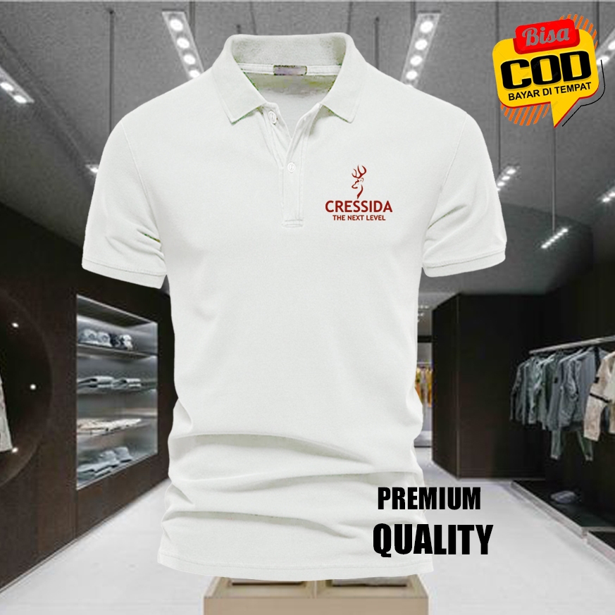 MERAH เสื้อโปโล / CSD RED TEX เสื้อยืดคอปก Premium Polo POLYSTER วัสดุแขนสั้น / เสื้อผ้าผู้ชายและผู้