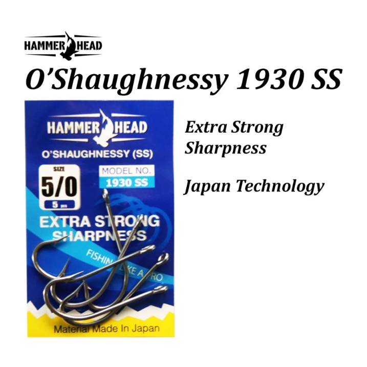 MATA Hammerhead Fishing Hook / Eye Hammer Head OShaughnessy 1930 SS