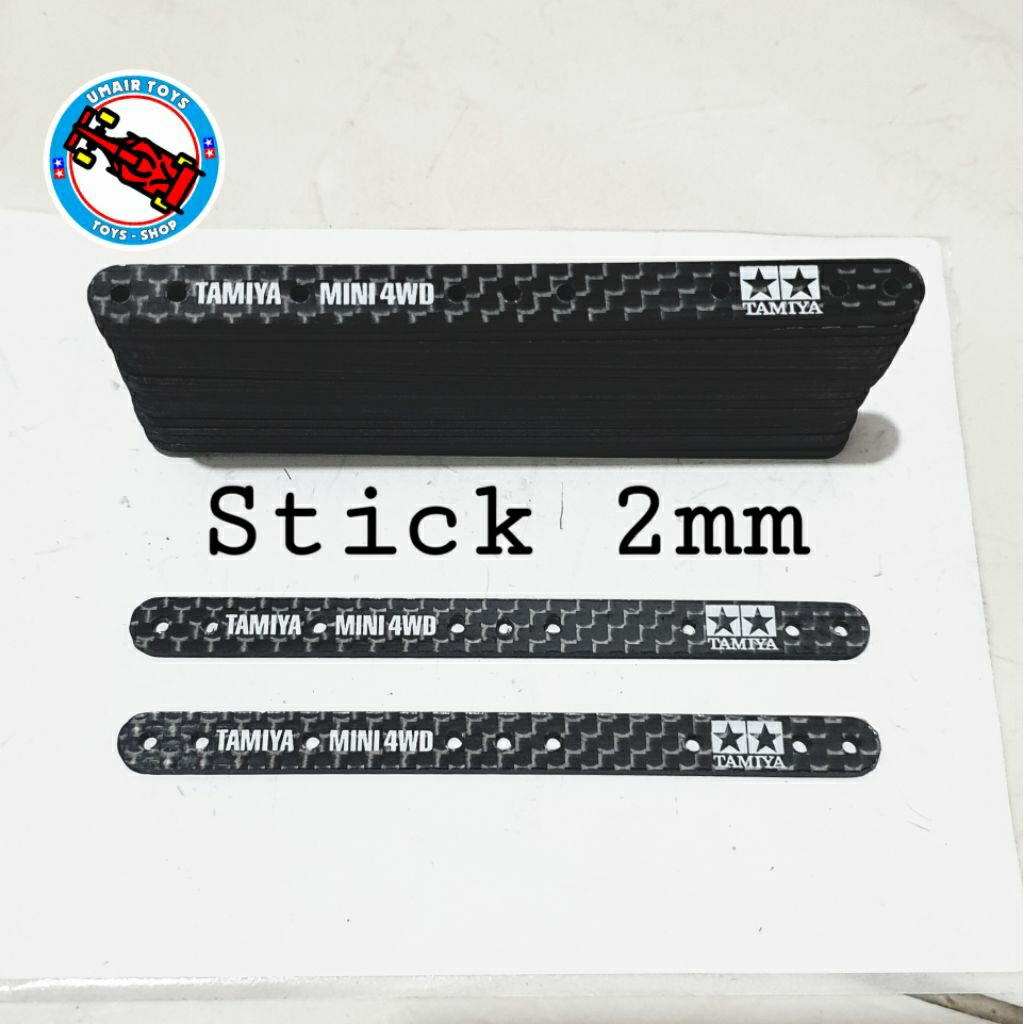 Rep Tamiya 15495 Mini4wd 2MM / Tamiya HG Carbon Reinforcing Plate (2mm) แท่งไอศกรีม / แท่ง 19 HG