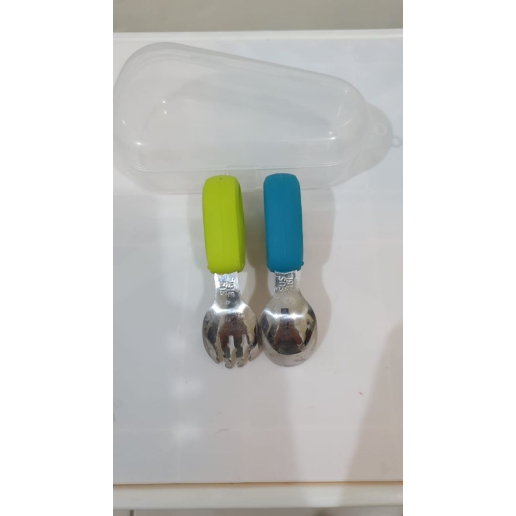 Preloved Training Spoon Baby BLW SUS 316 ช้อนส้อม
