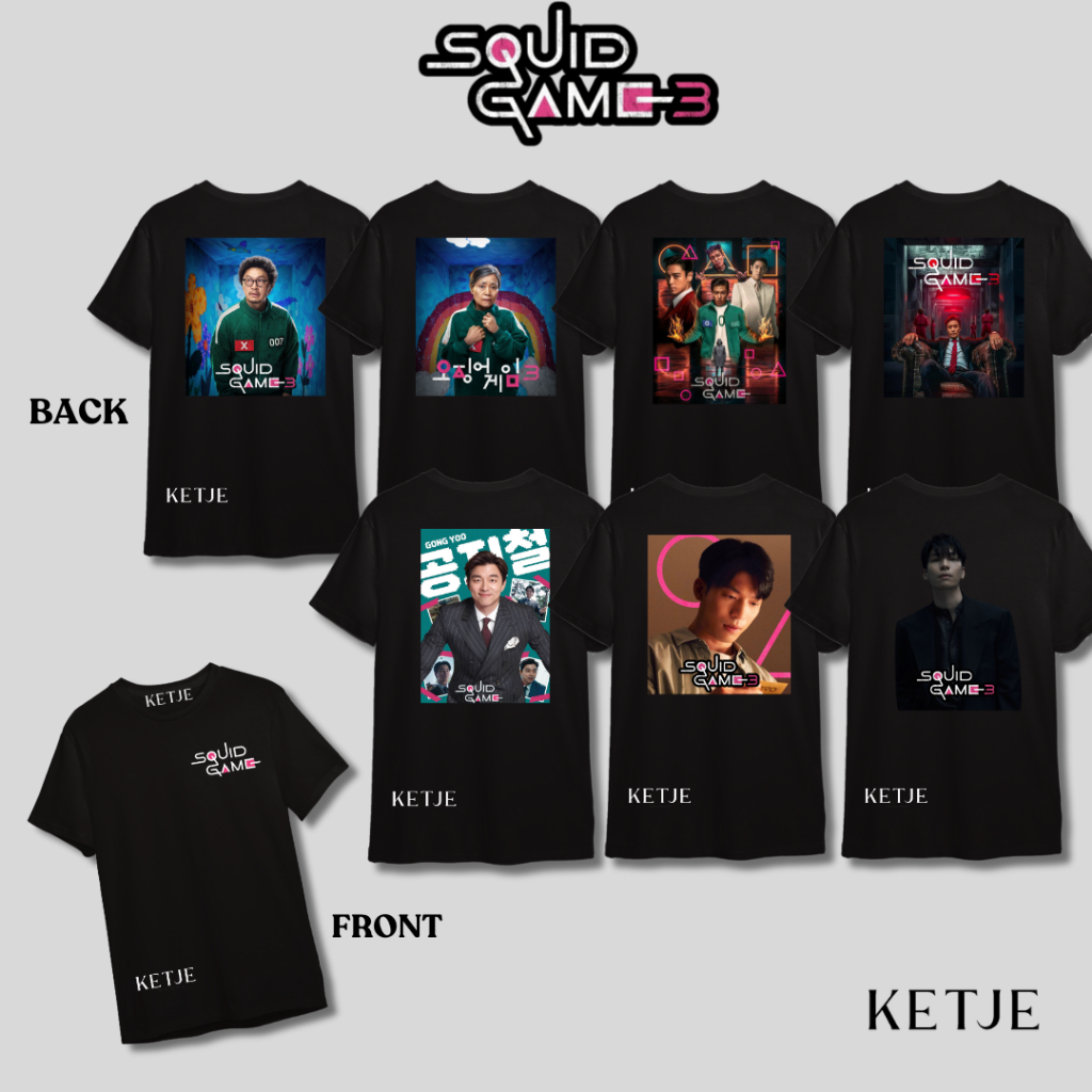 Kette - เสื้อยืดเกาหลี Kdrama Netflix Squid Game Seong Gi Hun Gihun Lee Jung Jae Hyun Ju Park Sung H