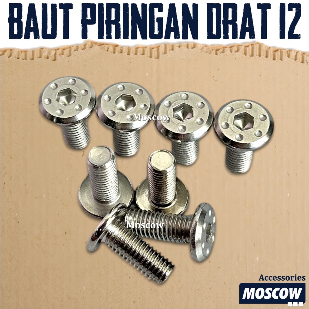 BOLT DISC STAINLESS PROBOLT YAMAHA HONDA SUZUKI KAWASAKI UNIVERSAL PRICE 4PCS M8 X 20MM THREAD SIZE 