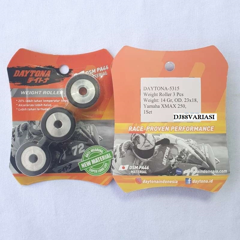 ลูกกลิ้ง Daytona Xmax250 Xmax300 CVT