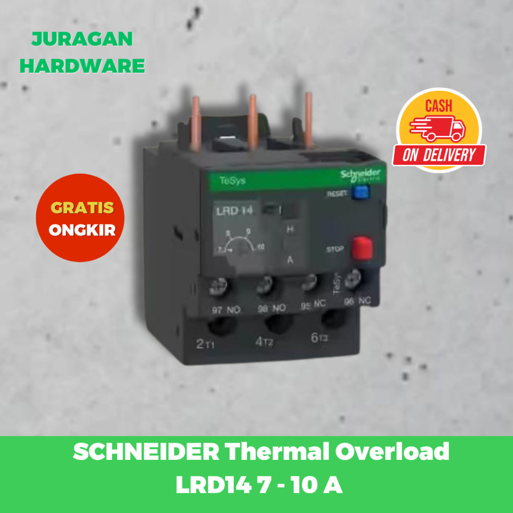 โอเวอร์โหลดความร้อน LRD14 Schneider 7 - 10A