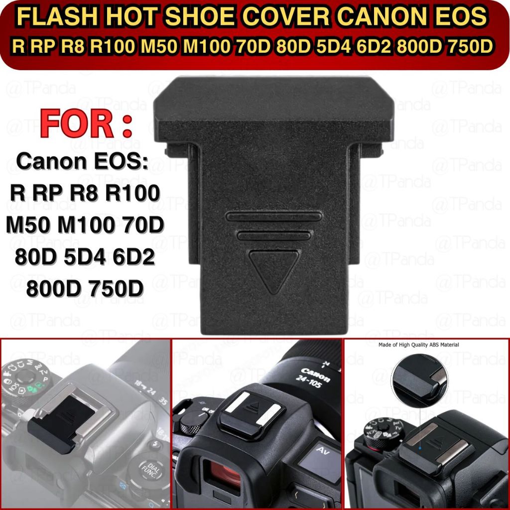 ฝาครอบรองเท้าร้อน CANON EOS R RP R8 R100 R5 R6 M5 M50 M100 70D 80D 5D4 6D2 800D 750D หมวกแฟลชฝาครอบก