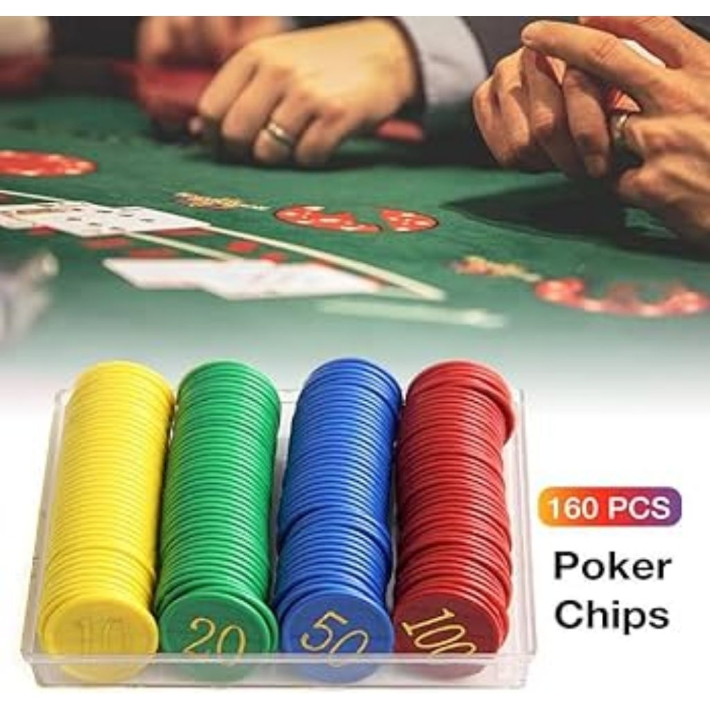จัดส่งฟรี Poke Chips พลาสติก Poke เหรียญตัวเลข