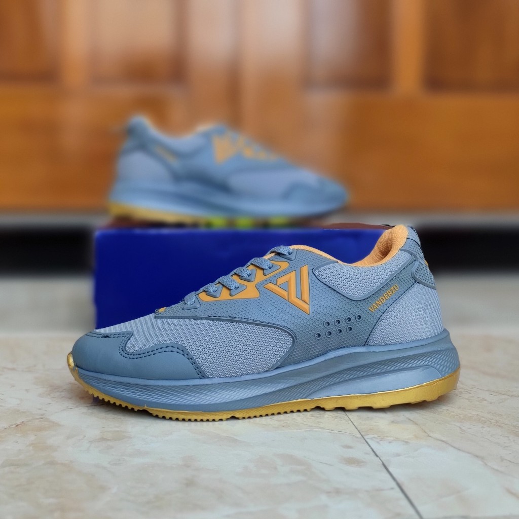 Vanderzu FR302 Original Grey Gold รองเท้าผ้าใบวิ่งกลางแจ้งสําหรับบุรุษและสตรี