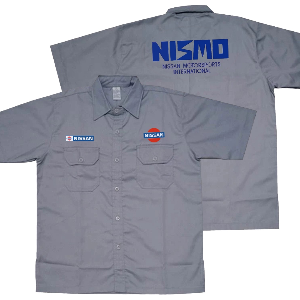 KEMEJA เสื้อทํางาน NISMO Nissan Motorsport International Unisex เสื้อ LOKOMOTIVE แขนสั้น
