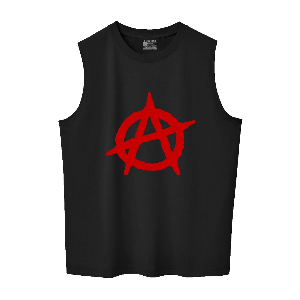 Oneshirt เสื้อยืด เสื้อกล้าม Lekkong Men Anarchy Logo Tanktop man Material 24s Combed