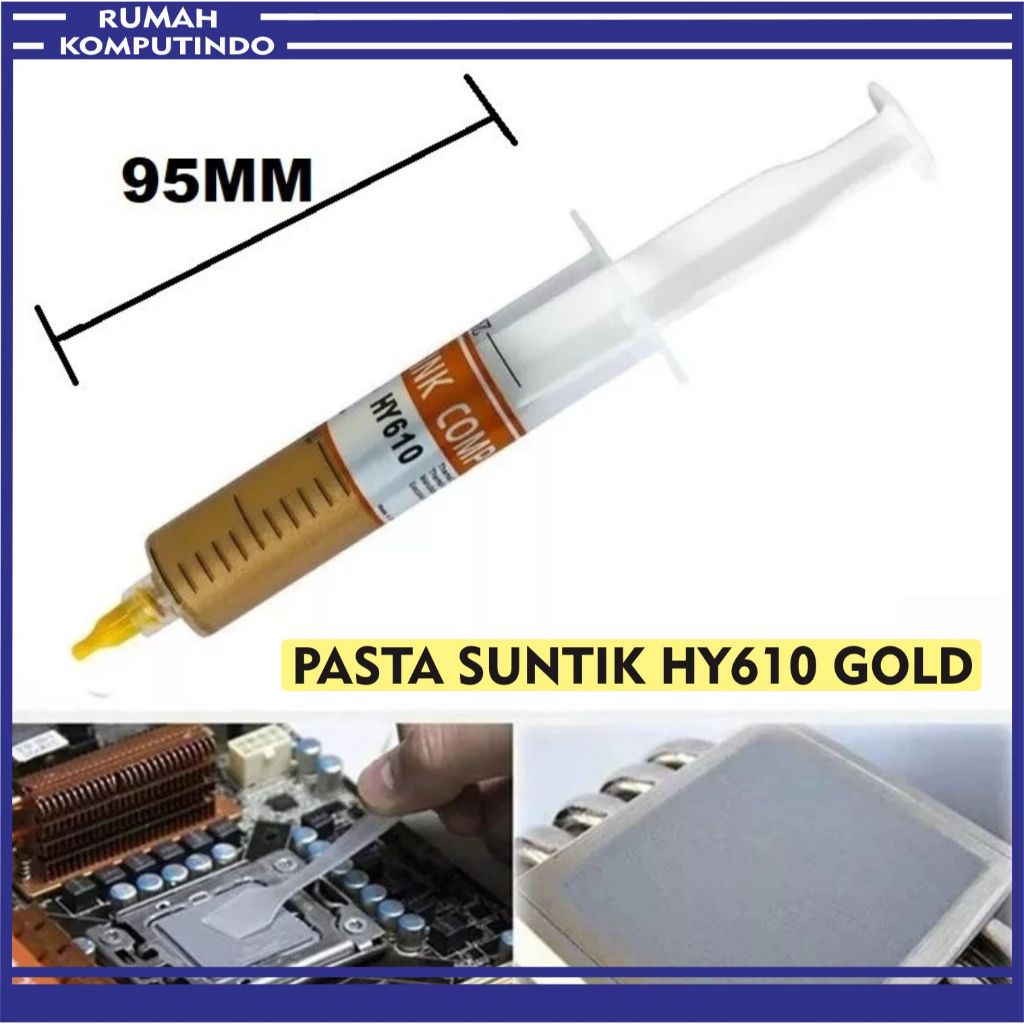 LARGE GOLD INJECTION PROCESSING PASTA / ขนาดใหญ่ทองฉีดความร้อนวาง HY610 จาระบีความร้อน HY-610