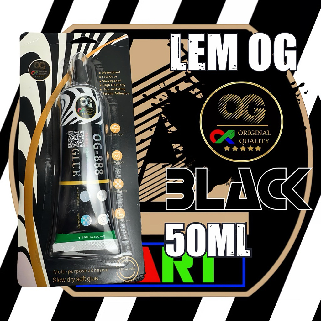 OG 888 LCD GLUE 50ML สีดํา