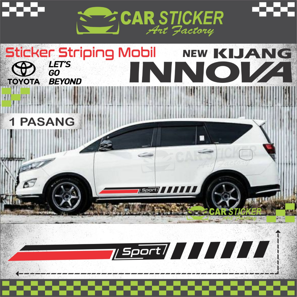 IR33 Innova Reborn Striping / Innova Body List Sticker / Innova Reborn Car Sticker