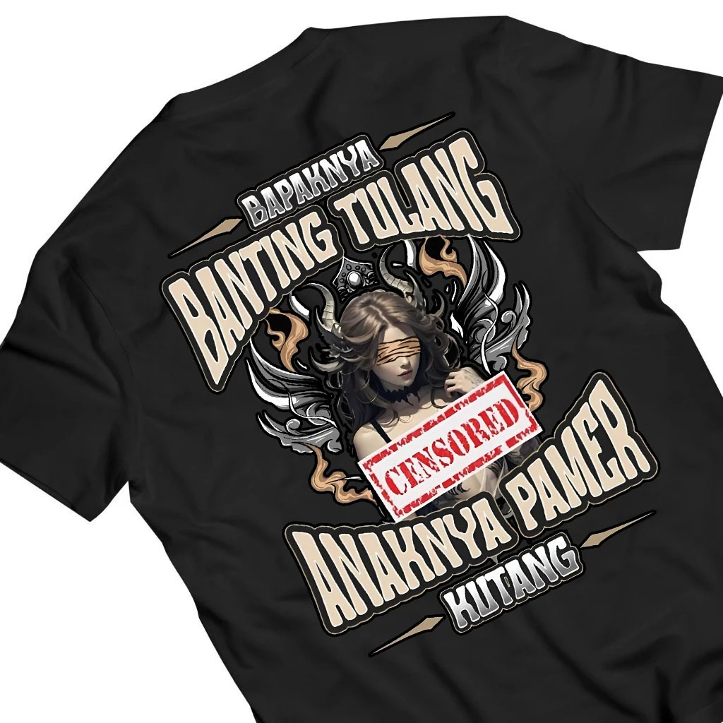 เสื้อยืด Distro สําหรับพ่อ, Slash the Bones, Pamer, Unisex Cotton Combed 30s, Java, Viral