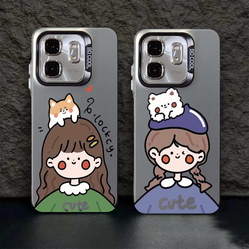 TZ001 สําหรับ Infinix Smart 9 Hot 50i กรณี IMD สีดํา Hybird โทรศัพท์ Protector Softcase Hp Motif