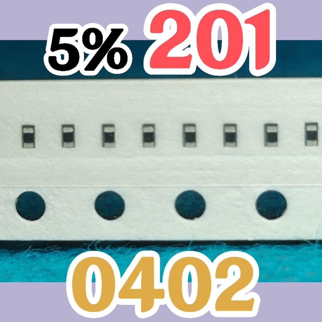 10 ชิ้น ตัวต้านทานชิป smd 201 200R 5% ขนาด 0402 1005 200ohm 200 โอห์ม