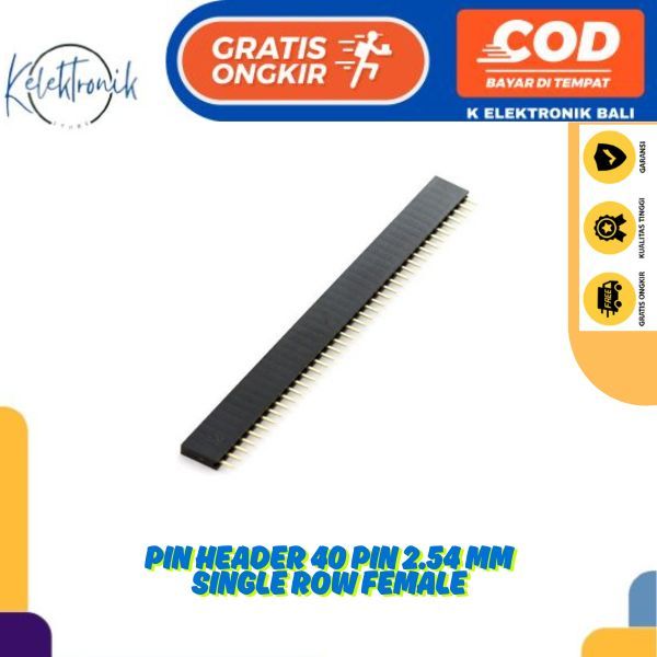 Pin Header 40 Pin 2.54 mm Single Row Female / Pin Header Female